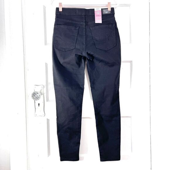 Levi's Signature Jeans Women 27 x 28 Black Pull-On Skinny High Rise Stretch NEW - Picture 2 of 13